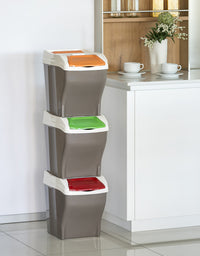 PATTUMIERA RACCOLTA DIFFERENZIATA SET 'POKER PLUS' 27 lt. cm 30 x 40 x 37,5 h  - BAMA