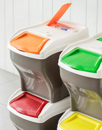 PATTUMIERA RACCOLTA DIFFERENZIATA SET 'POKER PLUS' 27 lt. cm 30 x 40 x 37,5 h  - BAMA