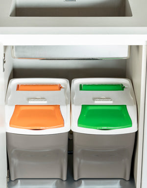 PATTUMIERA RACCOLTA DIFFERENZIATA SET 'POKER PLUS' 27 lt. cm 30 x 40 x 37,5 h  - BAMA