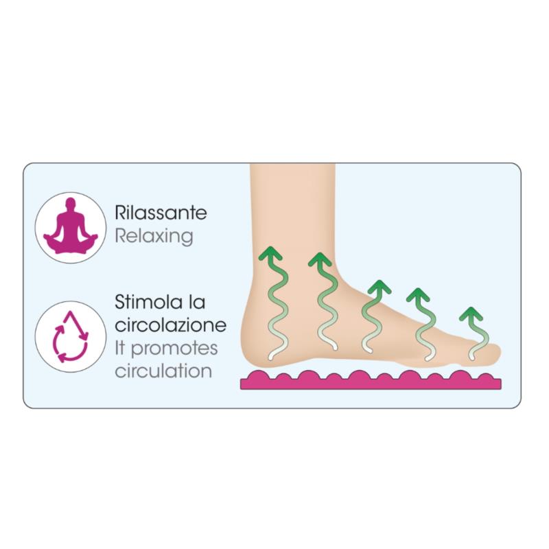 TAPPETO ANTISCIVOLO MASSAGGIANTE 'RELAX' cm 53 x 53  - BAMA
