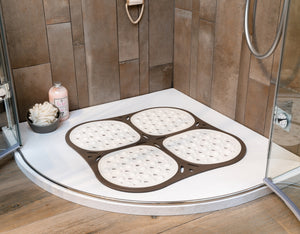 TAPPETO ANTISCIVOLO MASSAGGIANTE 'RELAX' cm 53 x 53  - BAMA