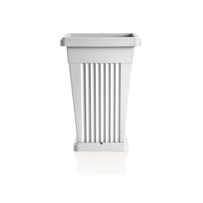 VASO 'PIRAMIDE' cm 40 x 40 x h 59 Lt. 50 bianco  - BAMA