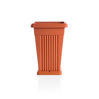 VASO 'PIRAMIDE' cm 40 x 40 x h 59 Lt. 50 terracotta  - BAMA