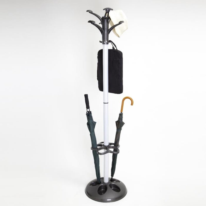 APPENDIABITO 'FLOW' colore antracite/grigio portaabiti portaombrello antigoccia BAMA