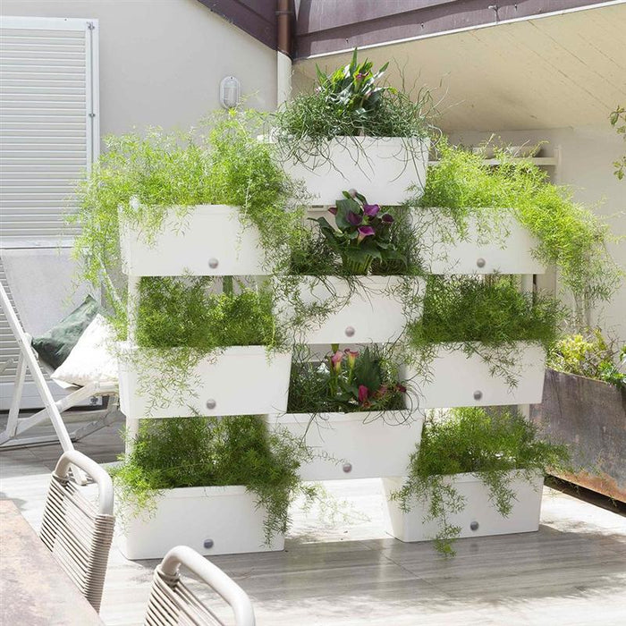 KIT FIORIERE COMPONIBILI 'BRICK' kit 5 pz - colore panna  - BAMA