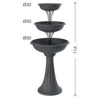 CIOTOLA PER FIORI CON COLONNA 'TREVI' Ø cm 30/40/50 - terracotta  - BAMA