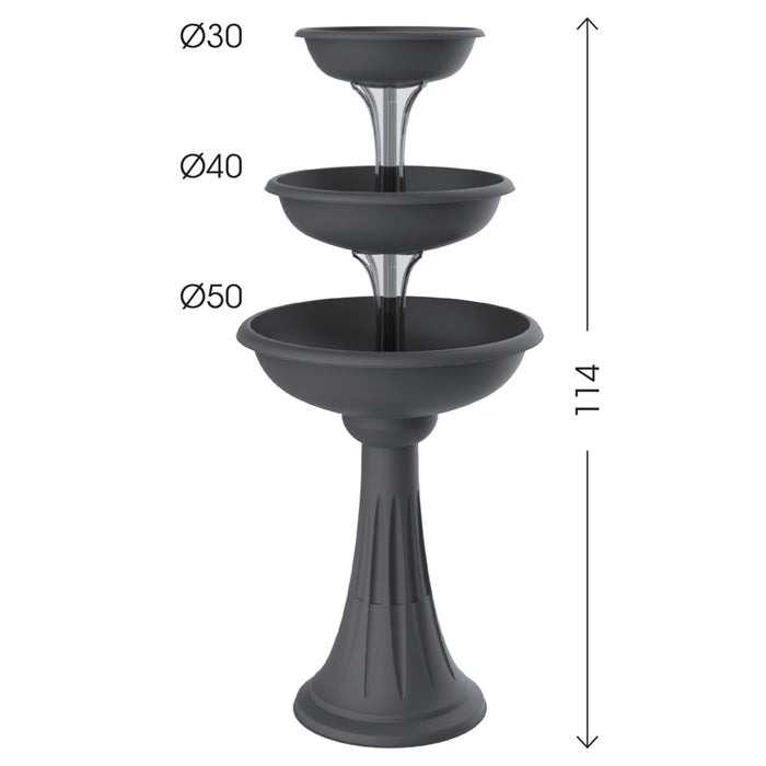 CIOTOLA PER FIORI CON COLONNA 'TREVI' Ø cm 30/40/50 - terracotta  - BAMA