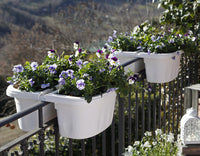 BALCONETTA DOPPIA 'KLUNIA' cm 40 x 19,8 x 18,5 - lt.7 panna  - BAMA