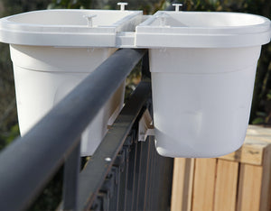 BALCONETTA DOPPIA 'KLUNIA' cm 40 x 19,8 x 18,5 - lt.7 panna  - BAMA