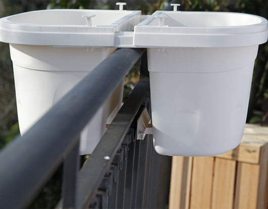 BALCONETTA DOPPIA 'KLUNIA' cm 40 x 19,8 x 18,5 - lt.7 panna  - BAMA