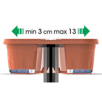 BALCONETTA DOPPIA 'KLUNIA' cm 40 x 19,8 x 18,5 lt.7 terracotta  - BAMA