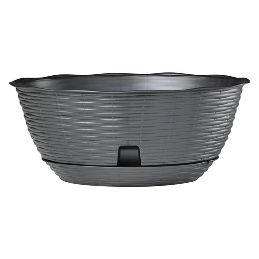 CIOTOLA PER FIORI 'PAGLIA' Ø cm 30xh.13 lt.5,8 - antracite- 10 pezzi  - BAMA