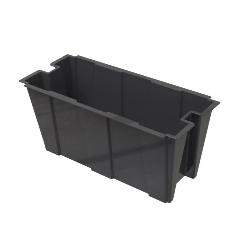 VASO RETTANGOLARE INTERNO PER FIORIERA 'SEPARE'/ARREDO' 79 x 35 x h 37 cm lt.63 - antracite  - BAMA