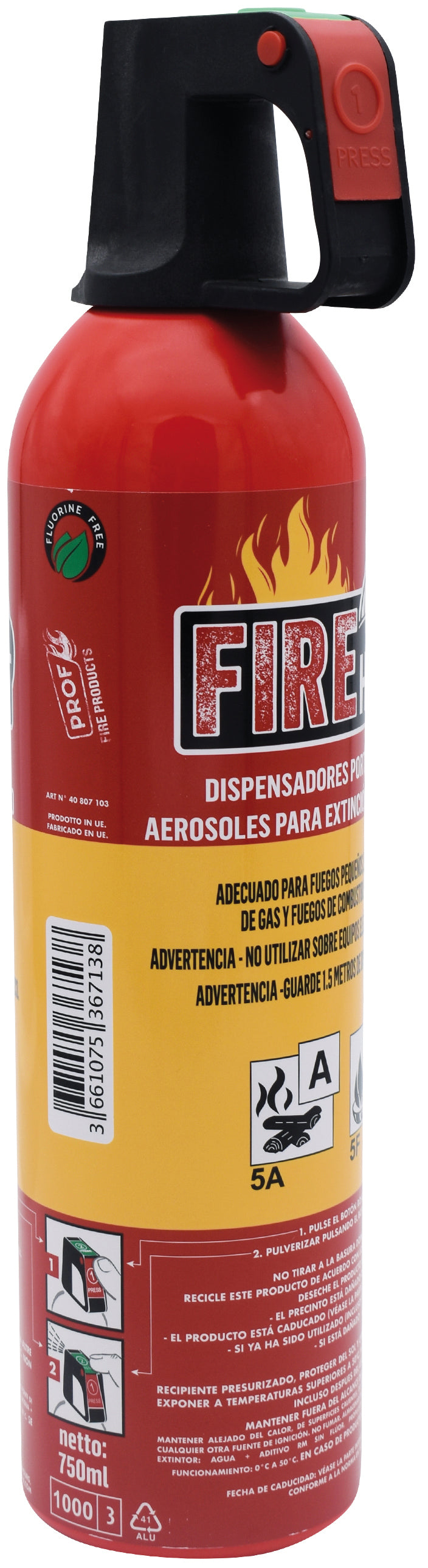 ESTINTORE PORTATILE ml. 750