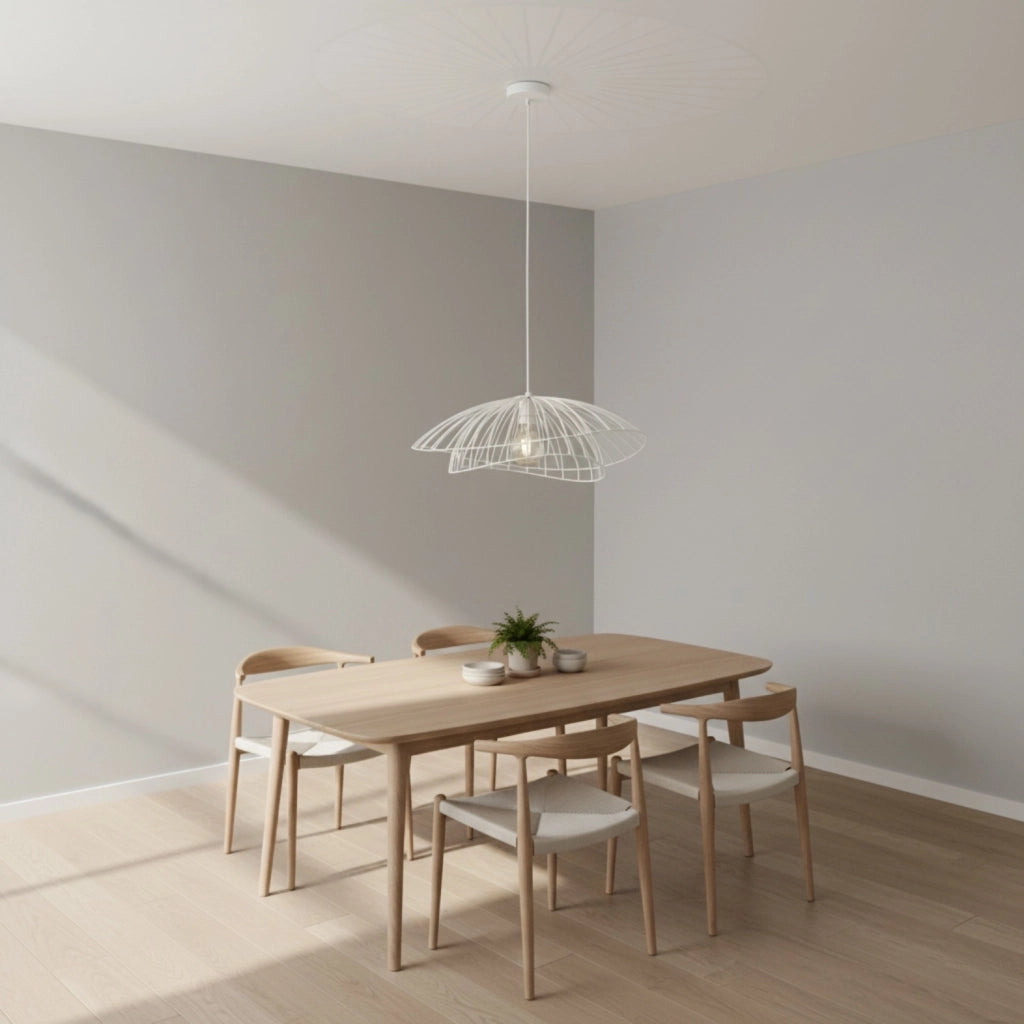 Sospensione Contemporanea Adelaide In Metallo Bianco 1 Luce E27
