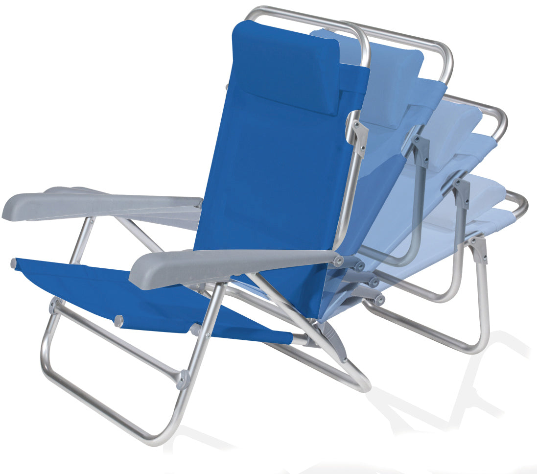 SPIAGGINA PIEGHEVOLE RECLINABILE cm. 65x62x78 h col. Blu