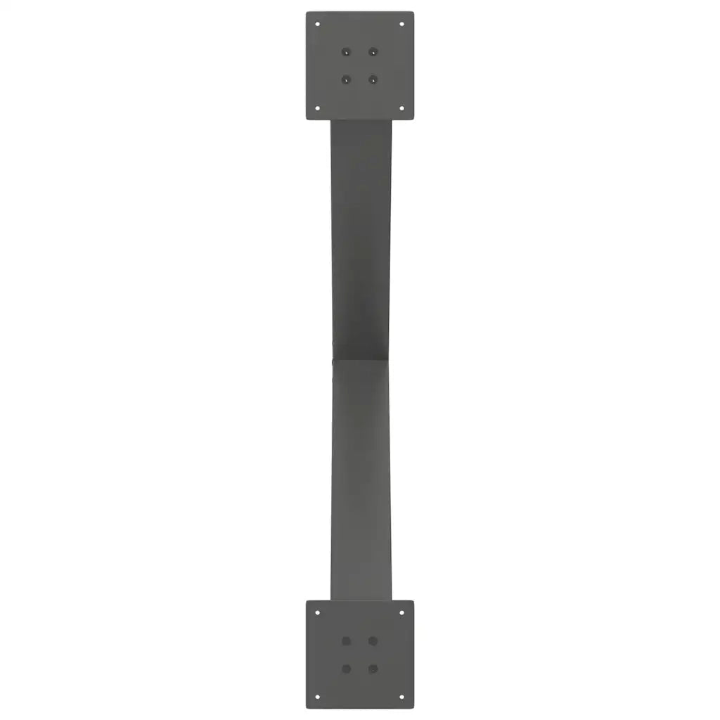 vidaXL Gambe per tavolo da pranzo a forma di X 2 pz Antracite 90x(72-73) cm Acciaio