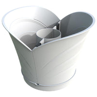 VASO 'TULIPANO' IN SET cm 34,5 x 19 x h 30 Lt. 5 - bianco  - BAMA