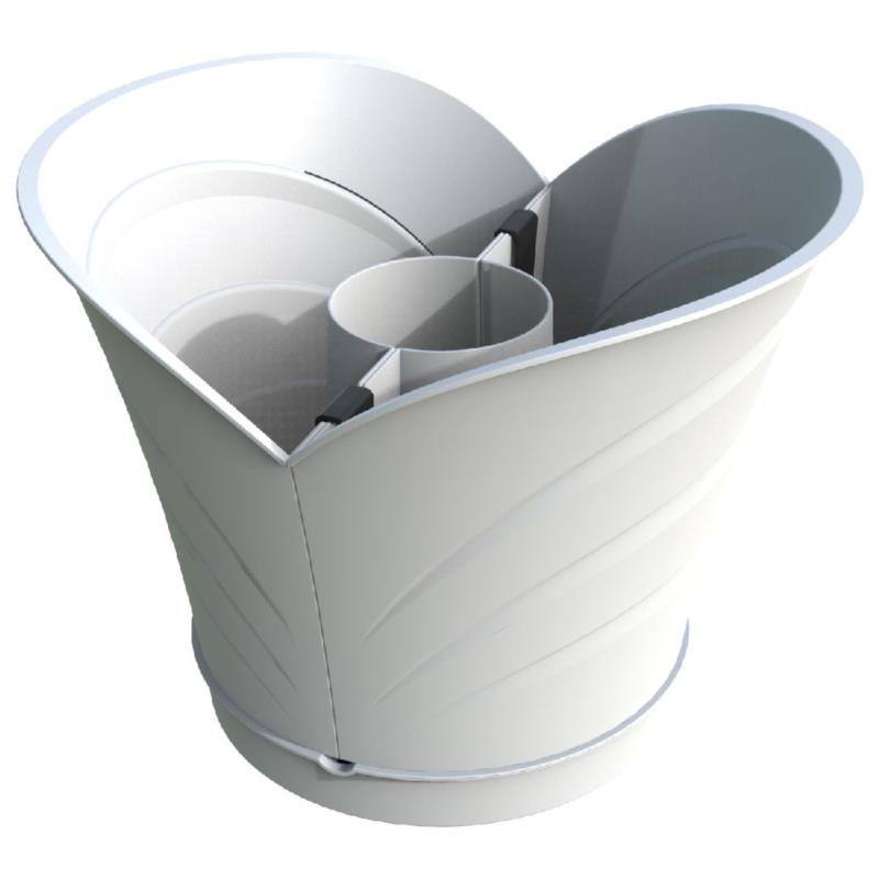 VASO 'TULIPANO' IN SET cm 34,5 x 19 x h 30 Lt. 5 - bianco  - BAMA