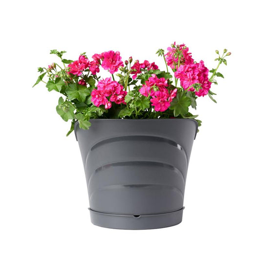 VASO 'TULIPANO' IN SET cm 34,5 x 19 x h 30 Lt. 5 - grigio  - BAMA