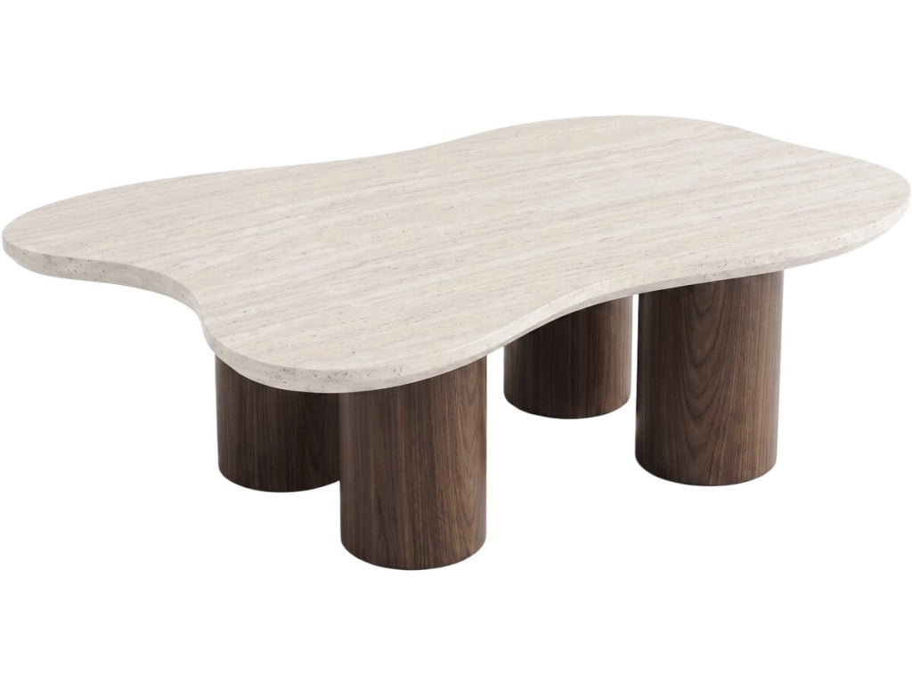 Tavolino di design in legno "Lya" - 120 cm - Marrone