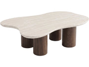 Tavolino di design in legno "Lya" - 120 cm - Marrone