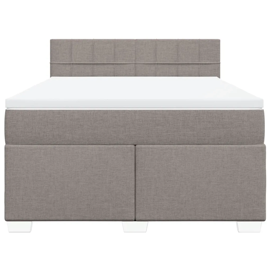 Giroletto a Molle con Materasso Tortora 140x200 cm in Tessuto 3288215