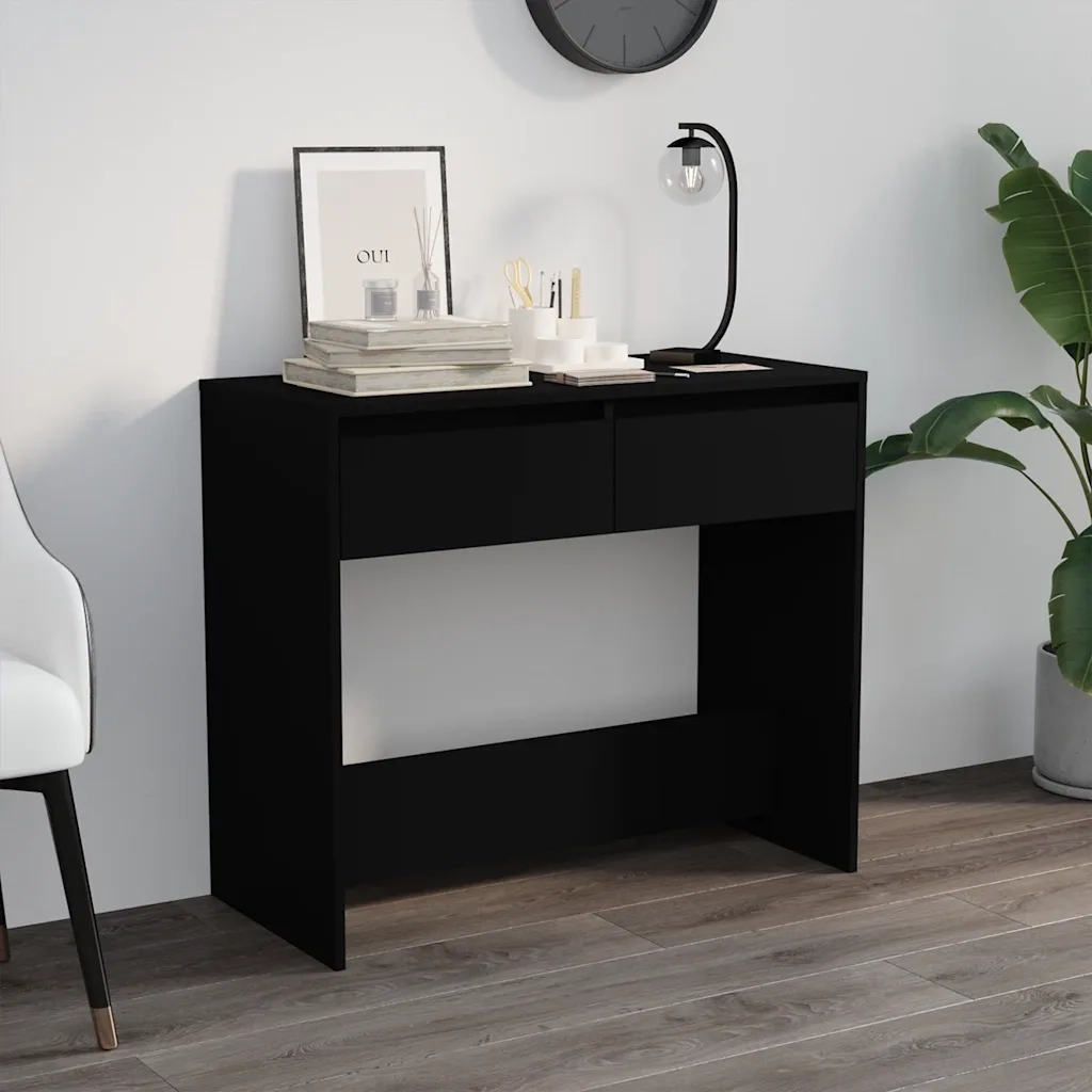 Tavolo Consolle | Tavolo d'Ingresso Nero 89x41x76,5 cm in Acciaio