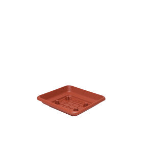 SOTTOVASO QUADRO LAURUS 30CM TERRACOTTA- 6,0 pz