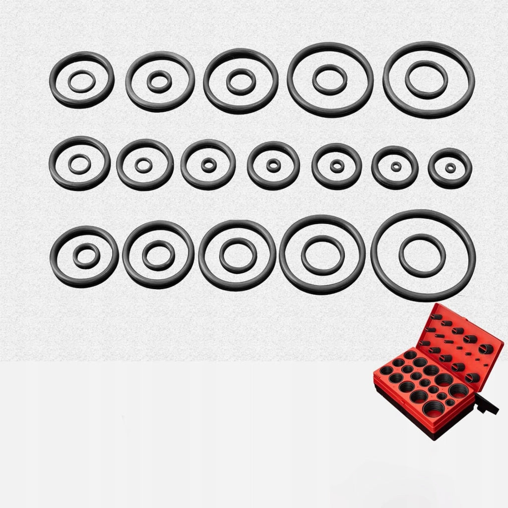 Set di Guarnizioni O-Ring 419 Pezzi – Materiale di Alta Qualità | Dimensioni Varie
