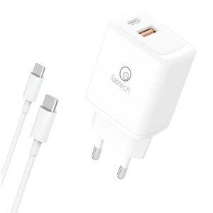 CARICATORE RAPIDO 30W 2 PRESE+CAVO USB-C / USB-C- 1,0 pz