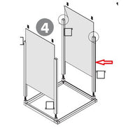R MONTANTE VERTICALE X KIT COPRILAVATRICE RESINA 68X64XH88 CM BIANCO- 1,0 pz