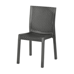 SEDIA RESINA EFFETTO RATTAN PANAREA ANTRACITE- 1,0 pz