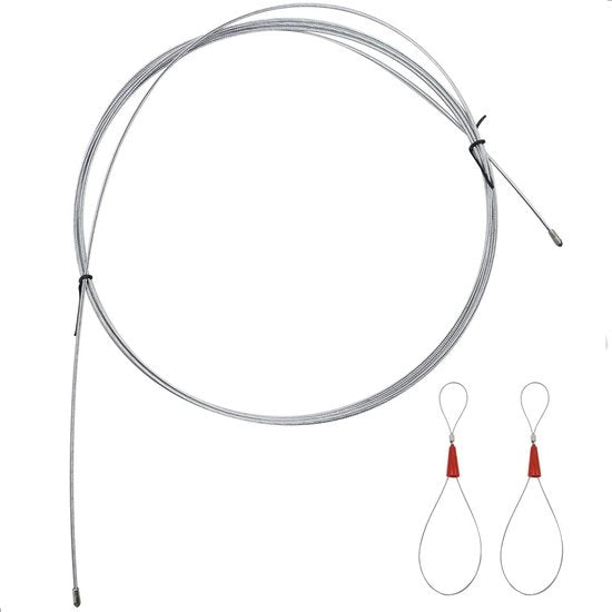 Cavo di ritorno - Cavo di ritorno con testa di guaina a scambio - Diametro 3 mm - 5 m - Argento.