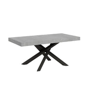 Tavolo allungabile 90x200/460 cm Volta cemento telaio Antracite