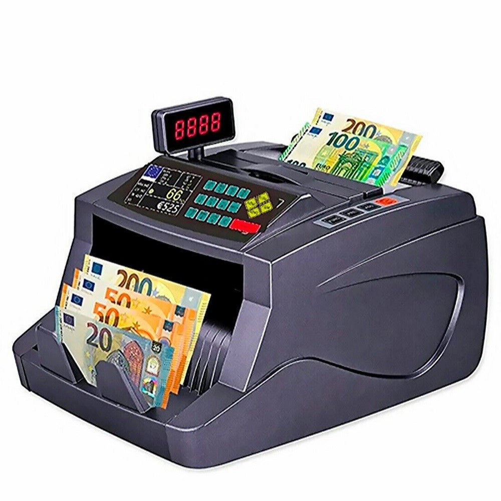 Trade Shop - Macchina Conta Banconote Automatico Multi Valuta Rivelatore Di Banconote False -
