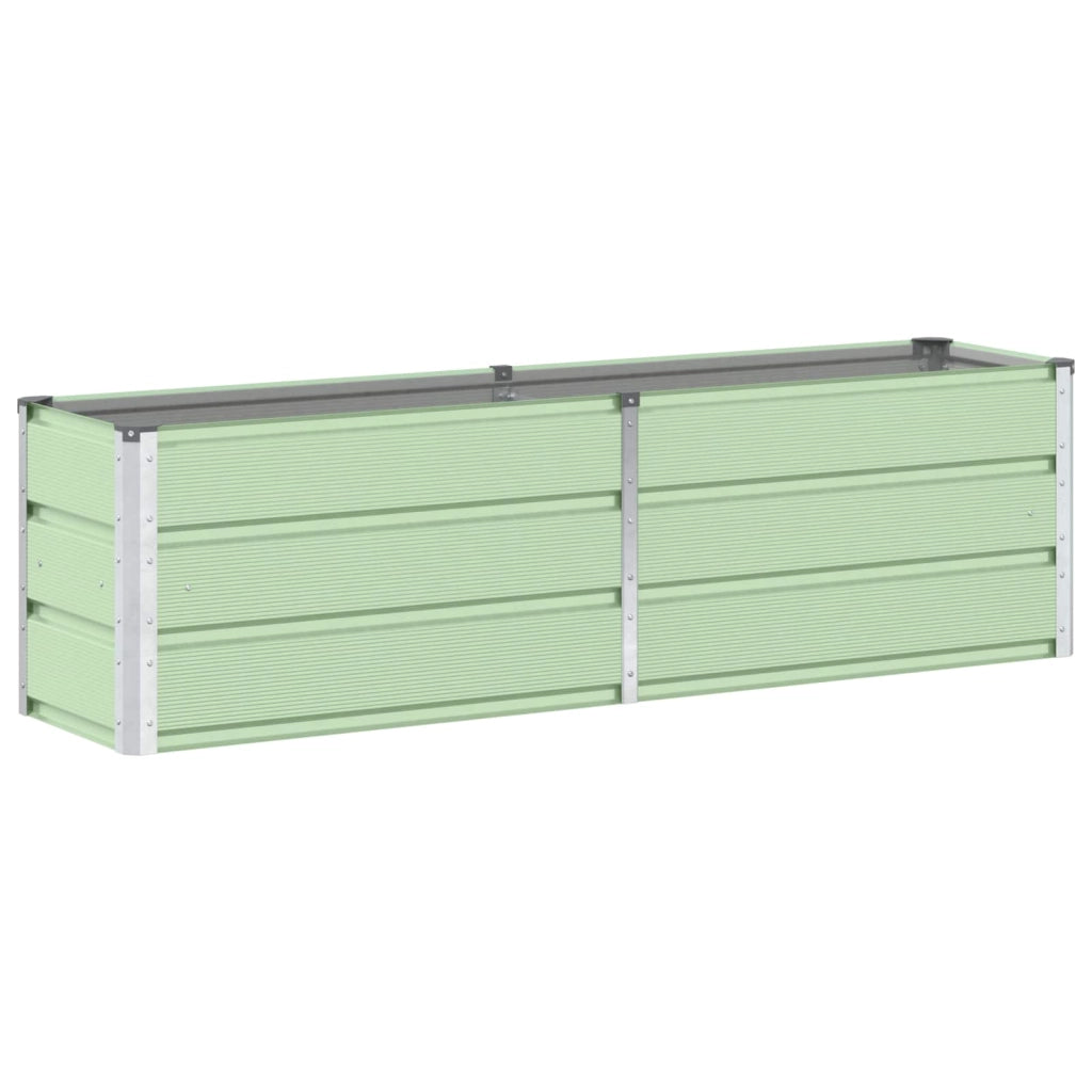 Fioriera moderna dal design minimalista 160 x 40 x 45 cm per uso interno/esterno in acciaio verde 02_0059260
