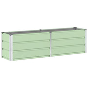 Fioriera moderna dal design minimalista 160 x 40 x 45 cm per uso interno/esterno in acciaio verde 02_0059260