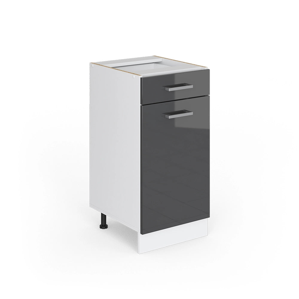 Vicco Frontale cucina Antracite lucido 39.6 x 70.8 cm frontale del mobile per mobile base con cassetti