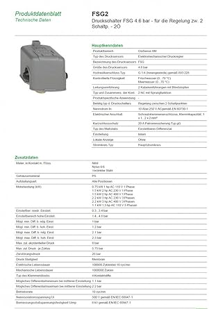 PRESSOSTATO SQUARE D  FSG2  1,4÷4,6     MADE IN ITALY