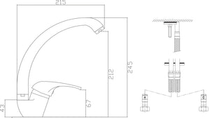 MONOCOMANDO LAVELLO MISCELATORE CROMATO CUCINA BOCCA ALTA AMERICA CROMO