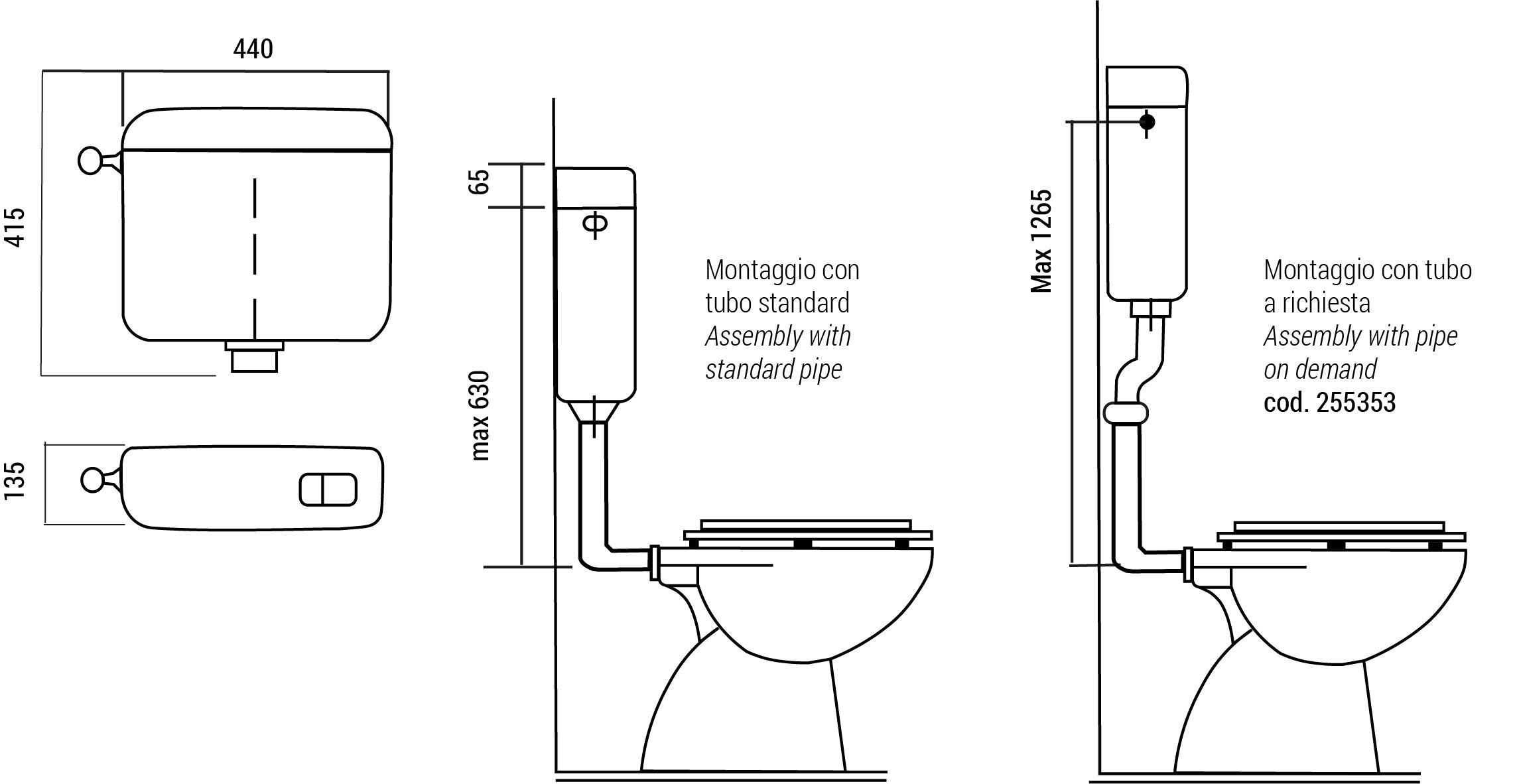 CASSETTA ZAINO SUPER DOPPIO SCARICO  BIANCA     KARIBA