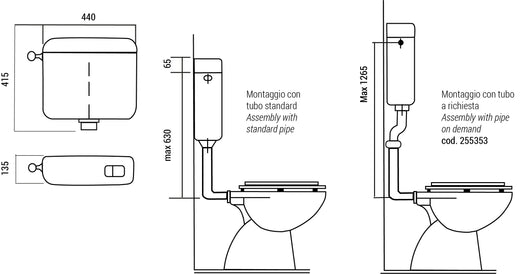 CASSETTA ZAINO SUPER DOPPIO SCARICO  BIANCA     KARIBA