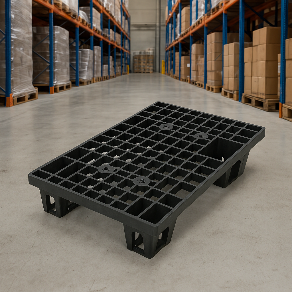 Mini Pallet in Polipropilene - Bancale da Esterno e Interno Pedana Incastrabile e Inforcabile su 4 Lati Made in Italy ‎60x40x12 cm Carico statico 250 kg Carico dinamico 250 kg