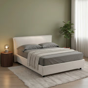 Letto Matrimoniale Brolo, Letto Matrimoniale Sfoderabile Made in Italy, Beige