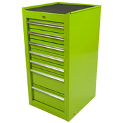 Armadio portautensili verde, stretto, 7 cassetti, Professional