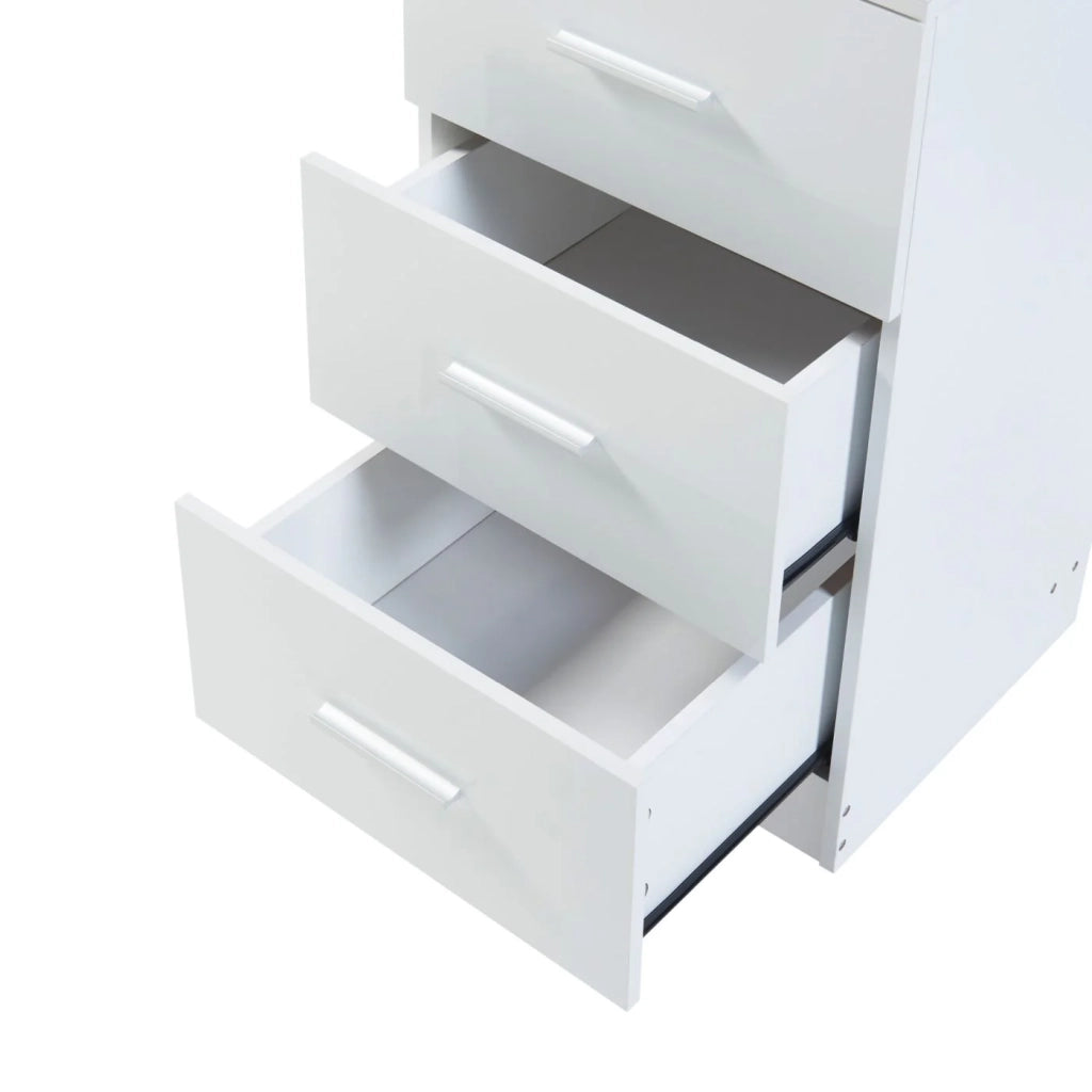 Set di 2 comodini con 3 cassetti 66 x 37 x 35 cm truciolare bianco 03_0010606