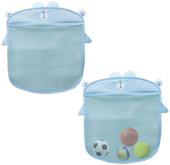 Borsa di Stoccaggio per Bagno - 2 Pezzi - Borsa di Stoccaggio per Net - Ripostiglio per Abbigliamento e Giochi - Supporto Antiscivolo - 35 x 39 cm