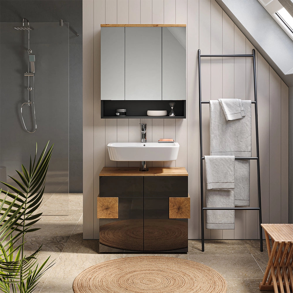 Vicco Set mobili bagno Antracite 2 parti