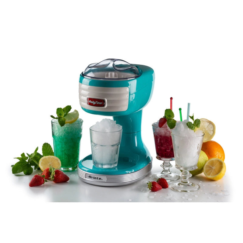 Macchina per tritare ghiaccio, 30W, cestello removibile, lame in acciaio inox - Celeste